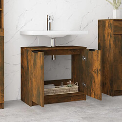 Acheter Maison Chic Armoire de bain,Meuble de rangement de salle de bain,Meuble haut Chêne fumé 64,5x33,5x59 cm Bois d'ingénierie -GKD880304