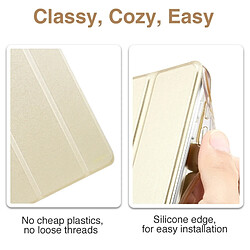 Acheter Wewoo Étui en cuir magnétique à 3 rabattements souples Soft Edge de la série Yippee Color Plus pour iPad 9.7 (2018) / (2017), avec fonction veille et réveil (Champagne Gold)