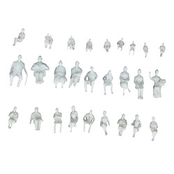 1/50 Personnes Modèle Assis Blanc Mini Figurines Train Park Street Layout 22mm