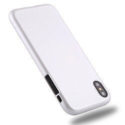 Wewoo Coque en TPU antichoc souple en métal série pour iPhone XS / X (Argent)