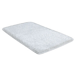 RUGSX Tapis de salle de bain SYNERGY, glamour, antidérapant, doux - lurex blanc 50x80 cm