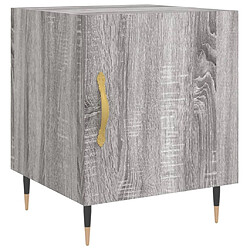 vidaXL Table de chevet sonoma gris 40x40x50 cm bois d'ingénierie