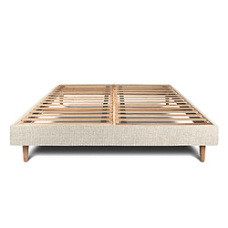 Sommeil de plomb Sommier Kit Tissu Beige clair 160x200 H29cm