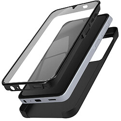 Avizar Coque Intégrale pour Samsung A25 Rigide et Avant Souple Tactile Noir