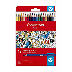 Caran D ?acHE Lot de 18 crayons de couleur SCHOOL, lot de 18