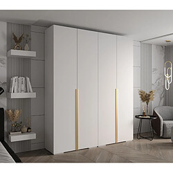 Abiks Meble Armoire Inova 1 À Portes Battantes 236,7/200/47 4 Portes (bianco/d’oro)