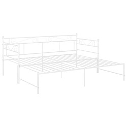 Avis vidaXL Cadre de canapé-lit extensible sans matelas blanc 90x200 cm