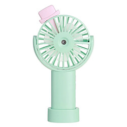 (Vert) Mini Ventilateur de Pulvérisation portatif Réglage à 3 vitesses Chargement USB Ventilateur de Maison Extérieur Portable Léger