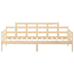 Acheter vidaXL Lit de jour sans matelas bois de pin massif 90x190 cm