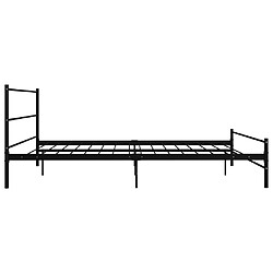 Avis vidaXL Cadre de lit sans matelas noir métal 200x200 cm