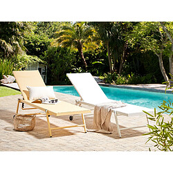 Beliani Chaise longue Métal Blanc PORTOFINO