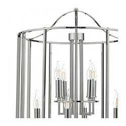 Avis Luminaire Center Suspension Myka Chrome poli 8 ampoules 73cm