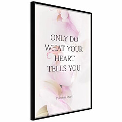 Paris Prix Affiche Murale Encadrée Follow Your Heart I 20 x 30 cm Noir