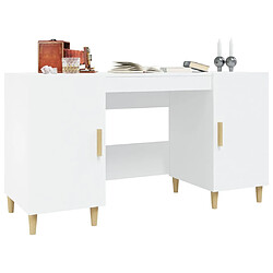 Acheter vidaXL Bureau Blanc 140x50x75 cm Bois d'ingénierie