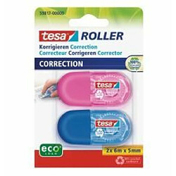 Avis Tesa EcoLogo Pack de 2 Mini Rollers de Correction Rose/Bleu