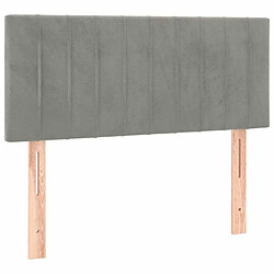 Maison Chic Tête de lit moderne pour chambre - Décoration de lit Gris clair 80x5x78/88 cm Velours -MN22174