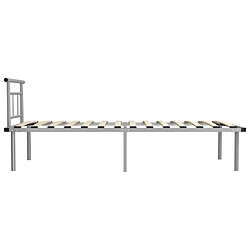 Acheter Maison Chic Lit adulte - Lit simple Cadre de lit,Structure du lit Contemporain Gris Métal 100x200 cm -MN92022