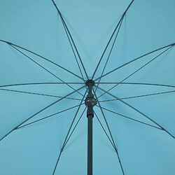 Hesperide Parasol droit rond Bogota - Inclinable - Diam. 250 cm - Bleu émeraude pas cher