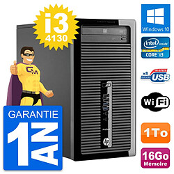 PC Tour HP ProDesk 400 G1 Intel Core i3-4130 RAM 16Go Disque 1To Windows 10 Wifi - Occasion