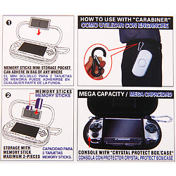 2 pièces Housse de Rangement Imperméable avec Mousqueton Pour Sony PSP 1000/2000/3000