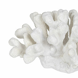 BigBuy Home Figurine Décorative Blanc Corail 19 x 14 x 11 cm