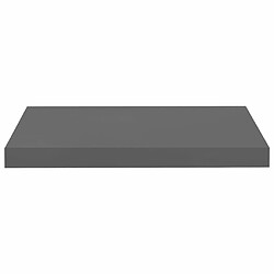 Acheter Maison Chic Lot de 4 Étagère murale flottante,Etagère de rangement Gris brillant 50x23x3,8 cm MDF -MN68559