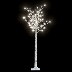 vidaXL Sapin de Noël 140 LED blanc froid Saule 1,5 m Int/Ext