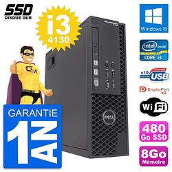 PC Dell Precision T1700 SFF Intel Core i3-4130 RAM 8Go SSD 480Go Windows 10 Wifi - Occasion