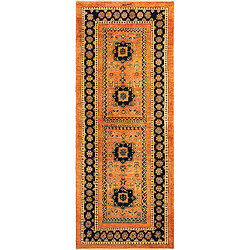 Vidal Tapis de couloir en laine 204x85 orange Kashkuli