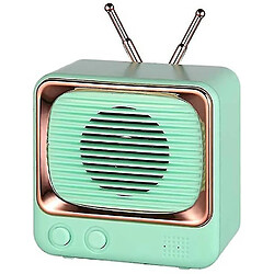 Universal Haut-parleur Bluetooth rétro, haut-parleur portable vintage portable portable FM Radio Mini haut-parleur-vert