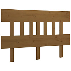 Maison Chic Tête de lit scandinave,Meuble de chambre Marron miel 123,5x3x81 cm Bois massif de pin -MN78362