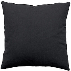 Toilinux Coussin uni effet Bachette déhoussable - 60 x 60 cm - Gris Foncé