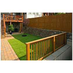 Seegreen Gazon artificiel en rouleau 4m x 1m Hauteur 35 mm - coloris Vert pin Vert bambou.