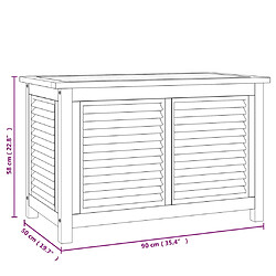 vidaXL Boîte de rangement de jardin et sac 90x50x58cm bois massif teck pas cher