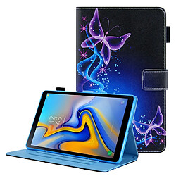 Etui en PU texture croisée avec porte-cartes Papillons violets pour votre Samsung Galaxy Tab A8 10.5 2021 SM-X200/X205