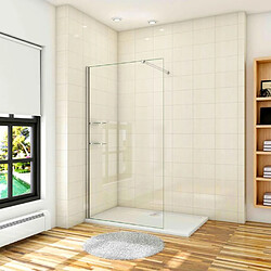 Aica Sanitaire Paroi de douche 80x200cm en verre securit anticalcaire 8mm