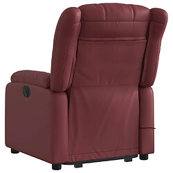 Acheter vidaXL Fauteuil inclinable de massage Rouge bordeaux Similicuir