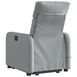 Acheter vidaXL Fauteuil inclinable de massage électrique Gris clair Tissu