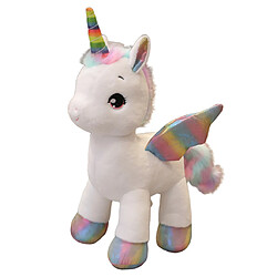 Avis Mignon Arc-en-ciel Licorne Cheval Peluche Peluches Pour Enfants Fille Cadeau D'anniversaire Blanc