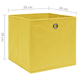 Maison Chic Lot de 10 Boîtes de rangement,Boîtes de stockage Tissu intissé 28x28x28 cm Jaune -MN548548 pas cher