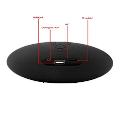 Acheter Universal Haut-parleur Bluetooth sans fil noir mini stéréo portable système de son 3D haut-parleur de musique TF super bas colonne système acoustique autour