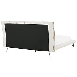 Beliani Lit double en cuir PU blanc 180 x 200 cm BETIN pas cher