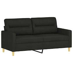 Maison Chic Canapé à 2 places,Sofa de Salon,Canapé droit Noir 140 cm Tissu -GKD529915