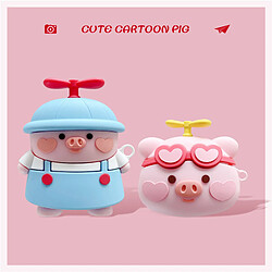 GUPBOO Airpods Coque Housse Étui Protecteur Compatible pour AirPods Pro-Joli couple de cochons libellule en bambou