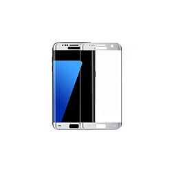 Vitre de Protection Film Protecteur d'Ecran Full Cover Integrale en Verre Trempe Incurve Couleur Samsung Galaxy S7 Edge blanc