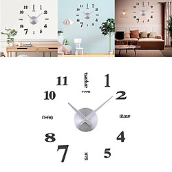 Acheter Autocollant 3D Minimaliste Horloge Murale Chambre Restaurant Salle De Bains Décor Artisanat Noir 1