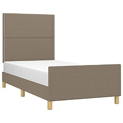 Avis Maison Chic Cadre/structure de lit avec tête de lit pour adulte - Lit Moderne Chambre Taupe 80x200 cm Tissu -MN27256