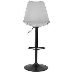 Avis Alterego Tabouret réglable 'TUTO' gris et pied noir