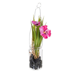 BigBuy Home Plante décorative Polyester Polyéthylène Fer 7 x 7 x 18 cm