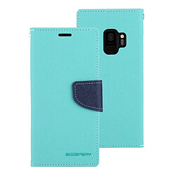 Wewoo Housse Étui vert menthe pour Samsung Galaxy S9 Cross Texture Horizontal Flip en cuir avec fentes FANCY DIARY cartes et porte-monnaie support